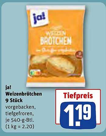 ja! Weizenbrötchen 9 Stück