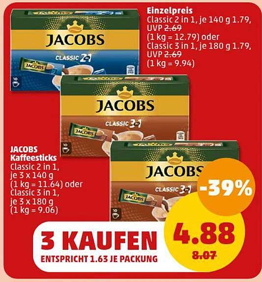 JACOBS Kaffee sticks