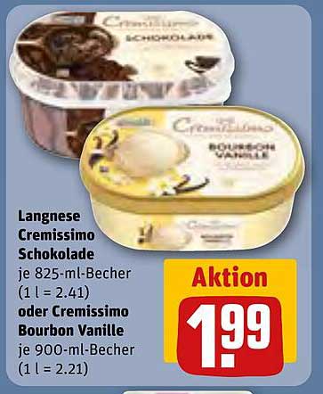 Langnese Cremissimo Schokolade oder Cremissimo Bourbon Vanille