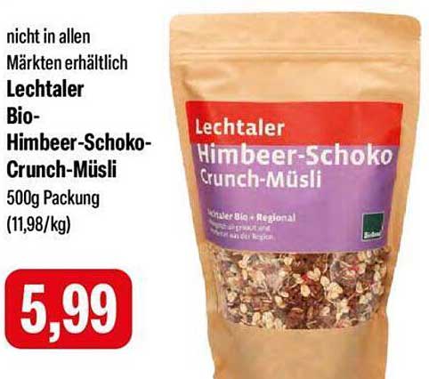 Lechtaler Bio-Himbeer-Schoko-Crunch-Müsi