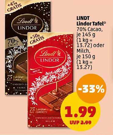 LINDT Lindor Tafel