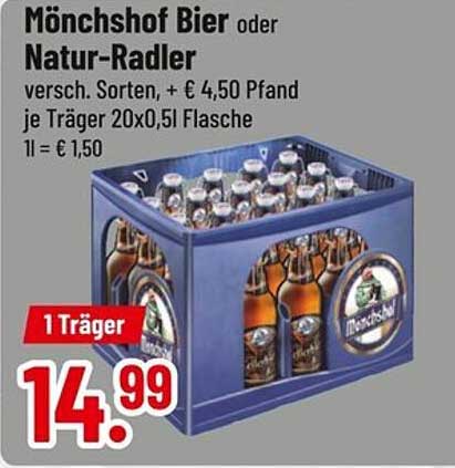 Mönchshof Bier oder Natur-Radler