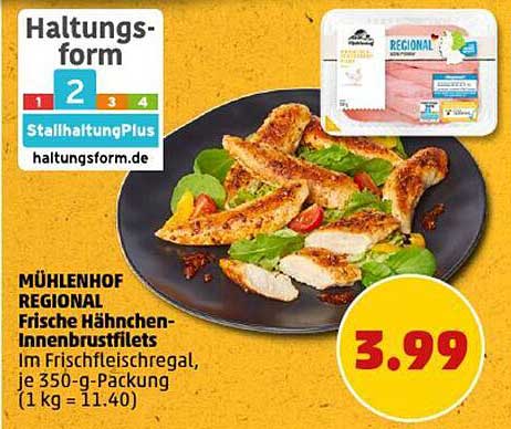 MÜHLENHOF REGIONAL Frische Hähnchen-Innenbrustfilets