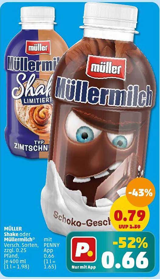 Müller Shake oder Müllermilch