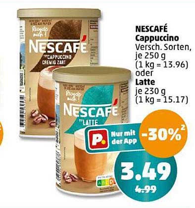 NESCAFÉ Cappuccino oder Latte