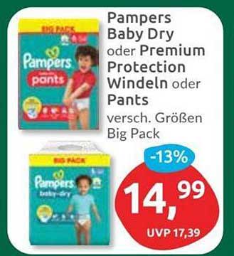 Pampers Baby Dry oder Premium Protection Windeln oder Pants