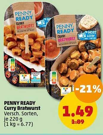 PENNY READY Curry Bratwurst