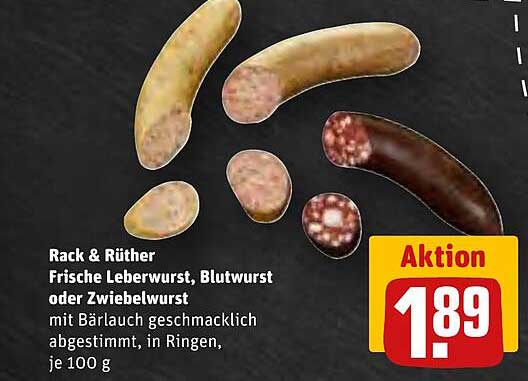 Rack & Röther Frische Leberwurst, Blutwurst oder Zwiebelwurst