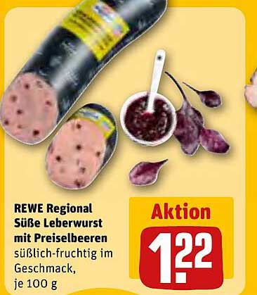 REWE Regional Süße Leberwurst mit Preiselbeeren