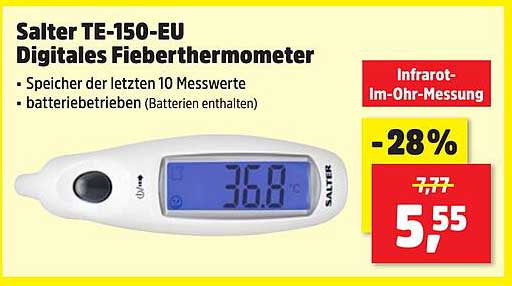 Salter TE-150-EU Digitales Fieberthermometer