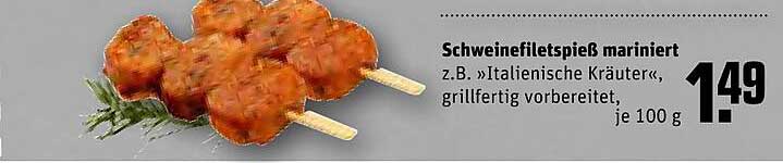 Schweinefiletspieß mariniert