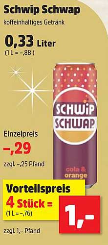 Schwip Schwap кофeinhaltiges Getränk