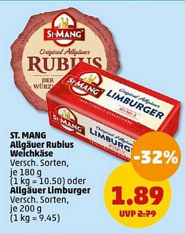 ST. MANG Allgäuer Rubius Weichkäse