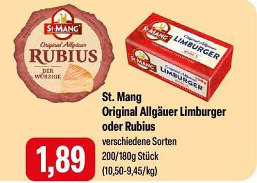 St. Mang Original Allgäuer Limburger oder Rubius