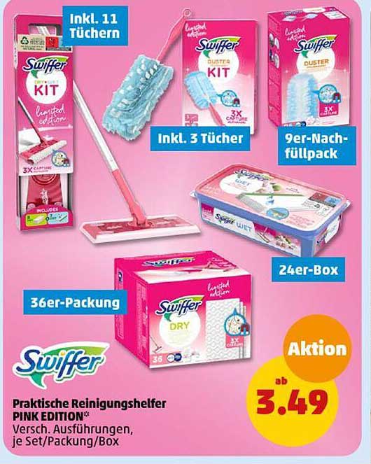 Swiffer Praktische Reinigungshelfer PINK EDITION