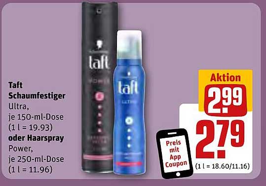 Taft Schaumfestiger Ultra oder Haarspray Power