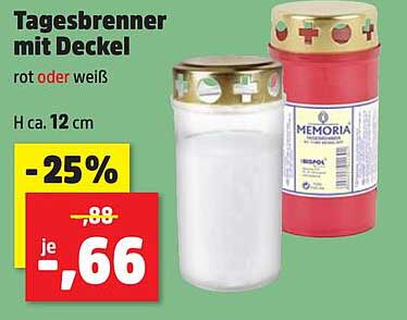 Tagesbrenner mit Deckel