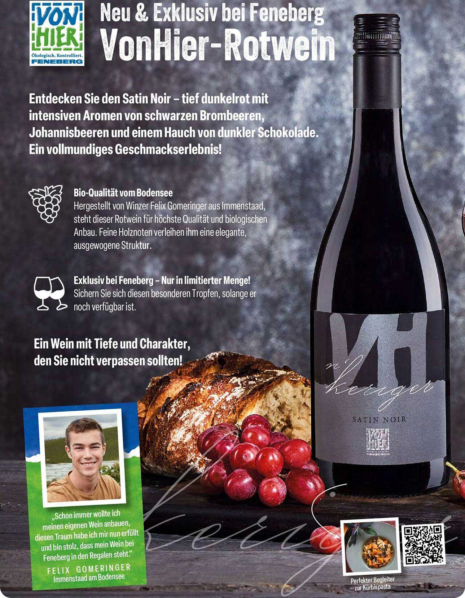 VonHier-Rotwein Satin Noir