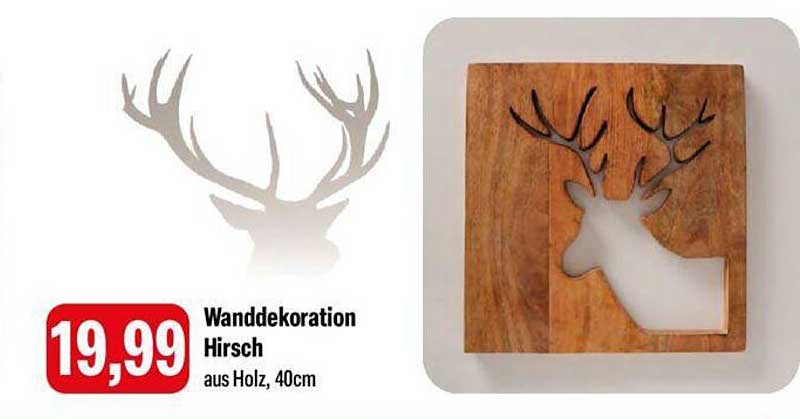 Wanddekoration Hirsch