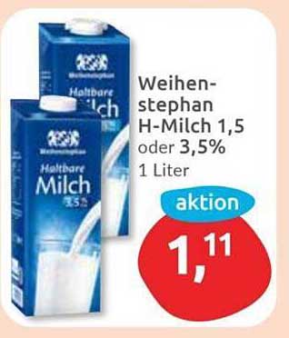 Weihenstephan H-Milch 1,5 oder 3,5%