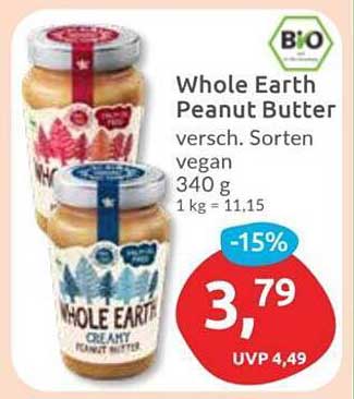 Whole Earth Peanut Butter