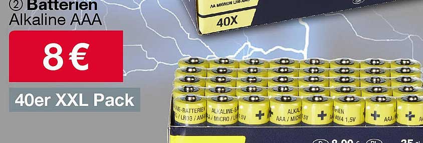 40er XXL Pack Alkaline AAA Batterien