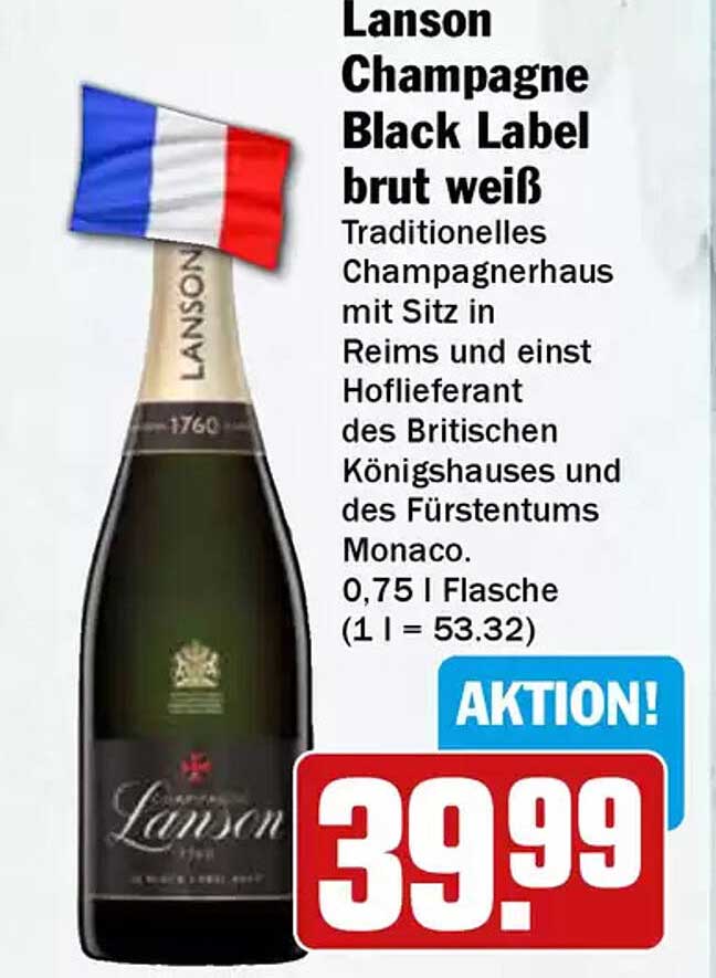 Lanson Champagne Black Label brut weiß