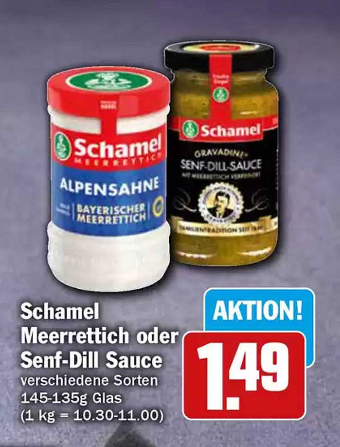 Schamel Meerrettich oder Senf-Dill Sauce