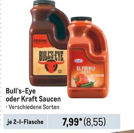 Bull's-Eye oder Kraft Saucen