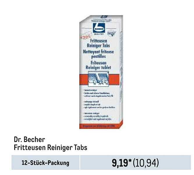 Dr. Becher Fritteusen Reiniger Tabs