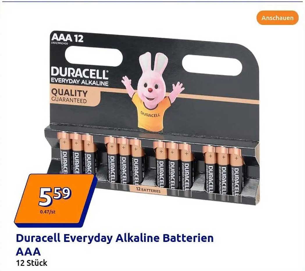 Duracell Everyday Alkaline Batterien AAA