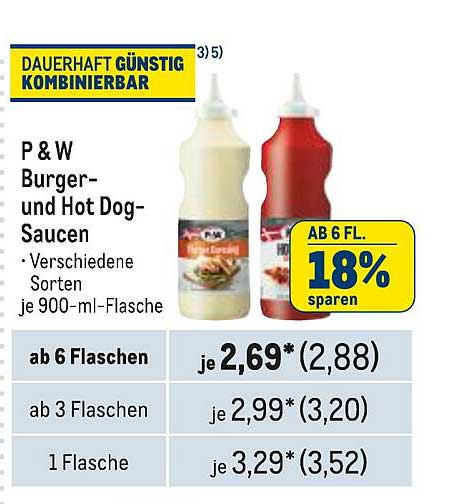 P & W Burger- und Hot Dog-Saucen