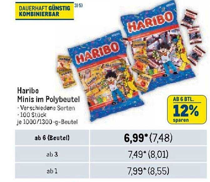 Haribo Minis im Polybeutel