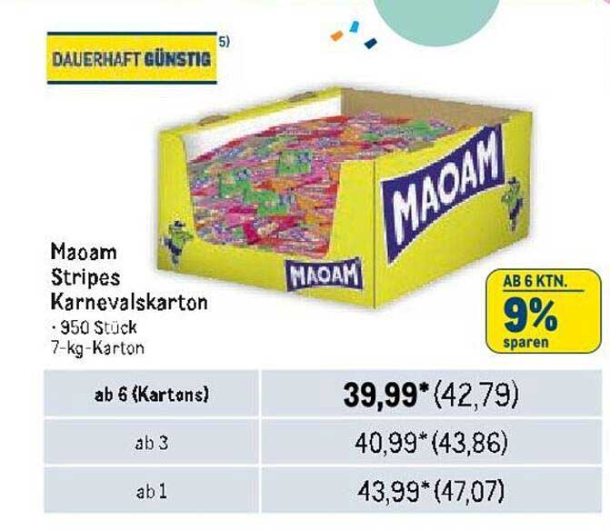 Maoam Stripes Karnevalskarton