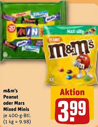 m&m's Peanut oder Mars Mixed Minis