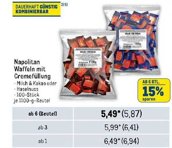 Napolitan Waffeln mit Cremefüllung