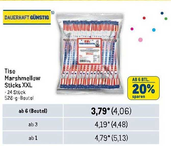 Tise Marshmellow Sticks XXL