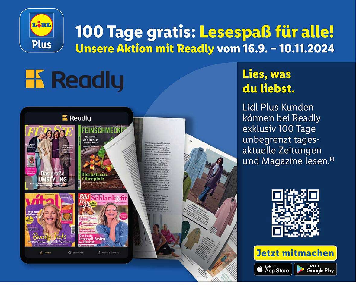 100 Tage gratis: Lesespaß für alle!