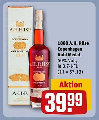 1888 A.H. Riise Copenhagen Gold Medal Rum