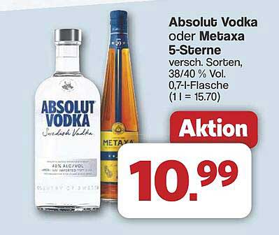 Absolut Vodka oder Metaxa 5-Sterne