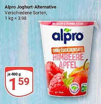 Alpro Joghurt-Alternative Himmbeere Apfel