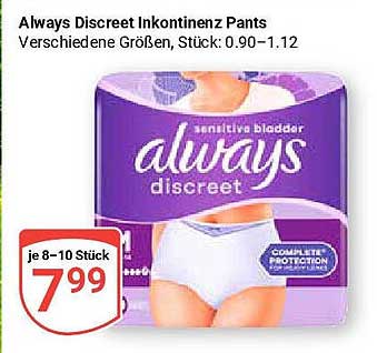 Always Discreet Inkontinenz Pants