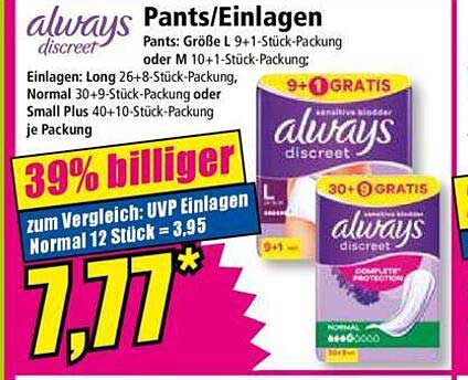 always discreet Pants/Einlagen