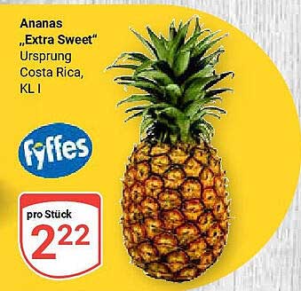 Ananas „Extra Sweet“ Ursprung Costa Rica, KL I