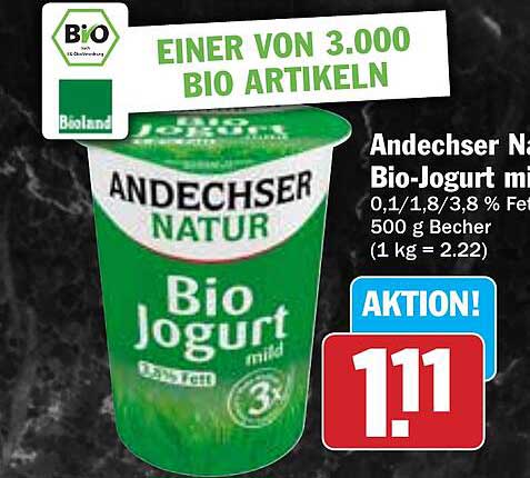 Andechser Natur Bio-Jogurt mild