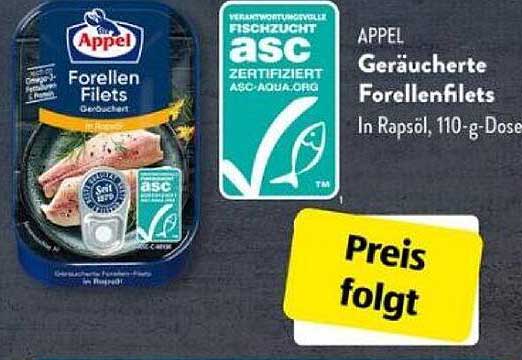 APPEL Geräucherte Forellenfilets