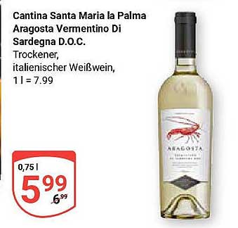 Aragosta Vermentino Di Sardegna D.O.C.