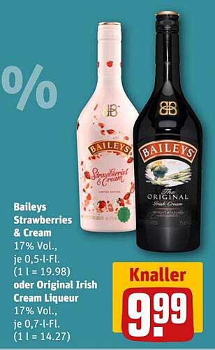 Baileys Strawberries & Cream oder Original Irish Cream Liqueur