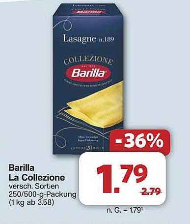 Barilla La Collezione Lasagne n.189