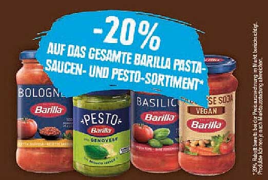 Barilla Pasta-Saucen- und Pesto-Sortiment